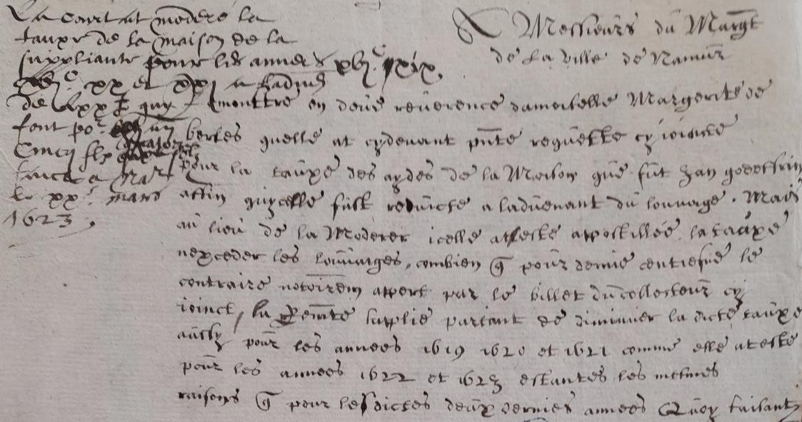 Lettre du 20 mars 1623